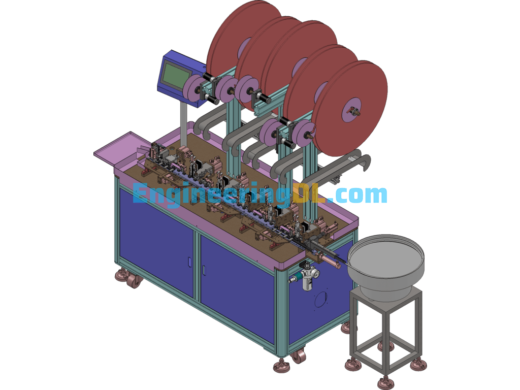 Plastic Parts Insert PIN Inspection Automatic Machine SolidWorks, AutoCAD, 3D Exported Free Download