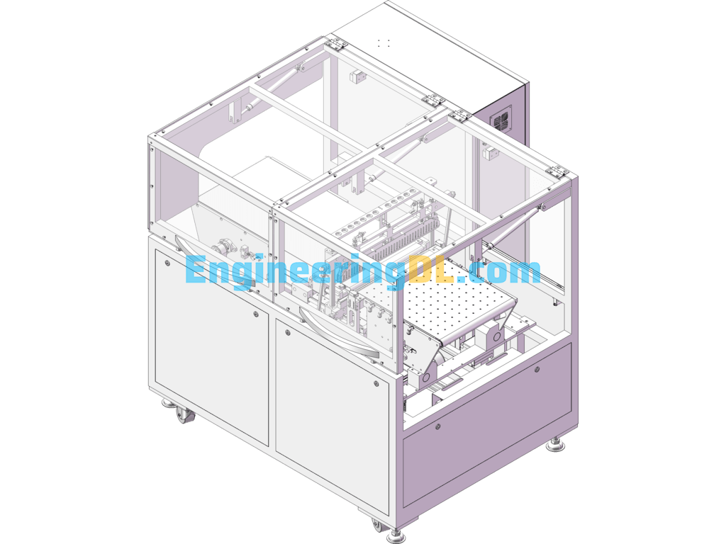 Plastic Sealing Machine Plastic Sealing Over Glue Laminating Machine SolidWorks, 3D Exported Free Download