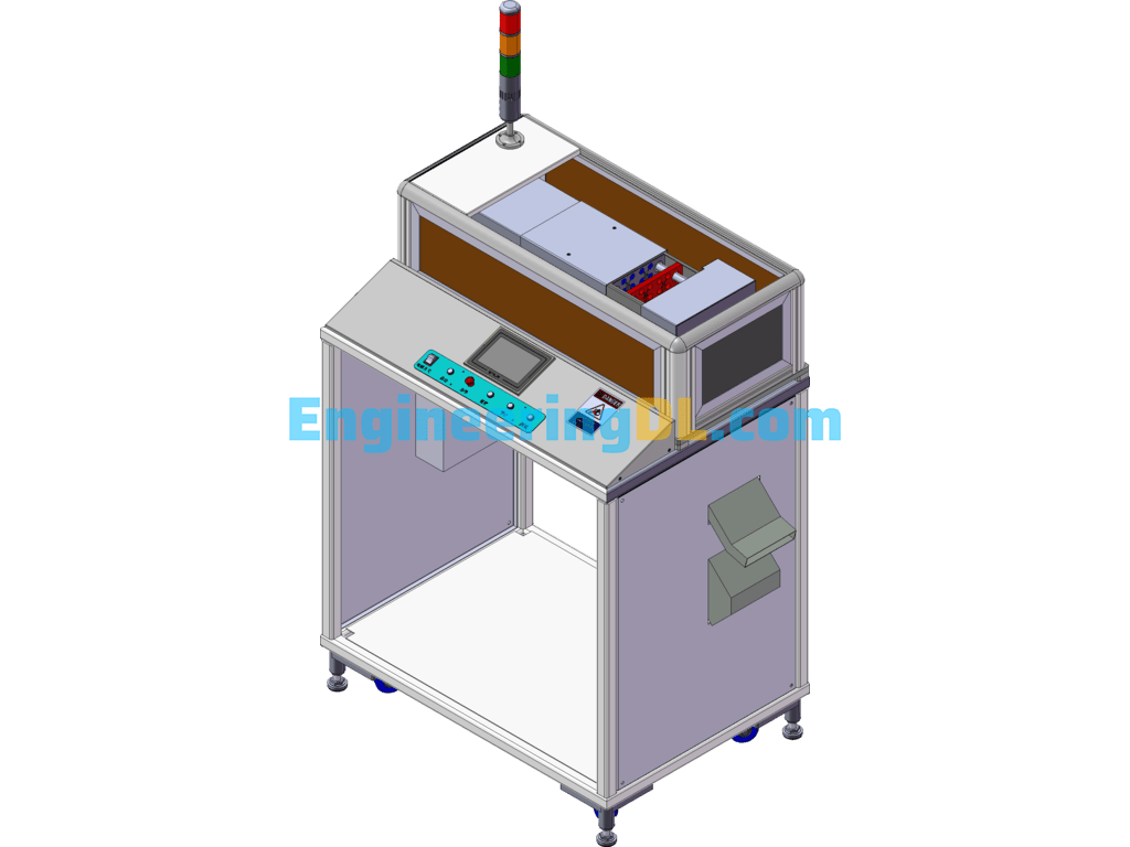 Plastic Gasket Cutting Water Spout Automatic Machine SolidWorks, 3D Exported Free Download
