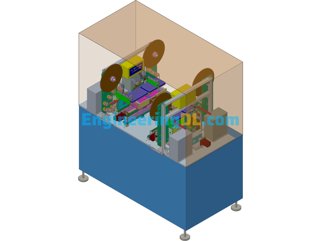 Automatic Labeling Equipment Design For Plastic Button Surface 3D Exported Free Download