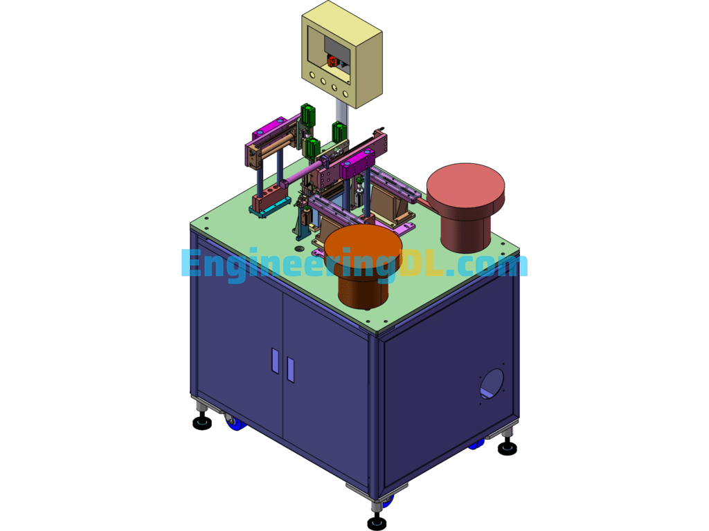 Plastic Nail Assembly Machine 3D Exported Free Download