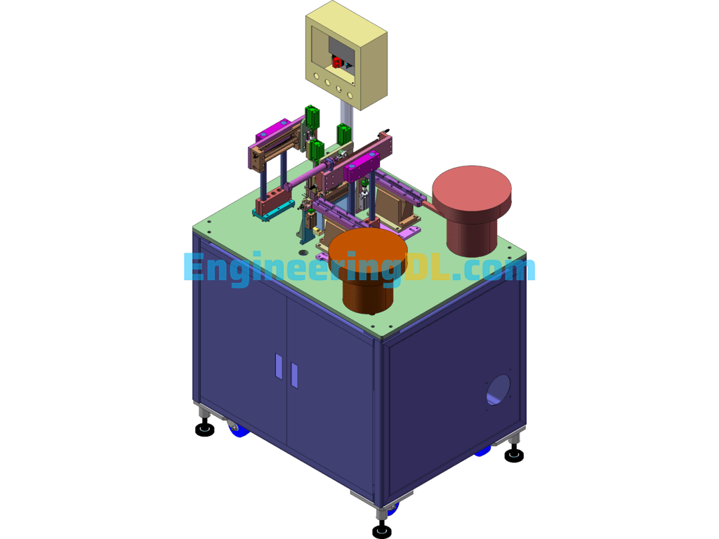 Plastic Rivet Assembly Machine SolidWorks, 3D Exported Free Download