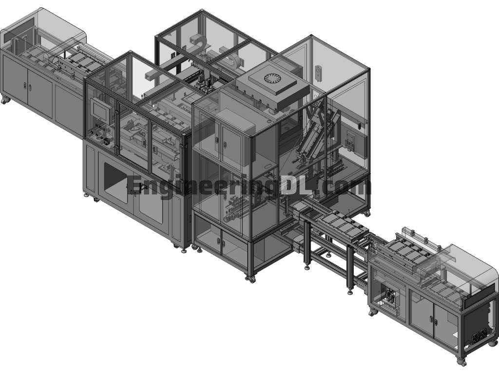 Complete 3D Drawings Of Complex Optical Glass Testing And Processing Equipment SolidWorks, 3D Exported Free Download