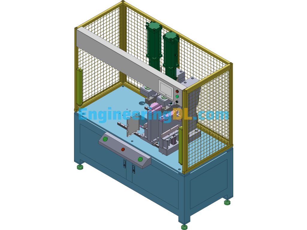 Automatic Riveting Machine For Housing SolidWorks, 3D Exported Free Download