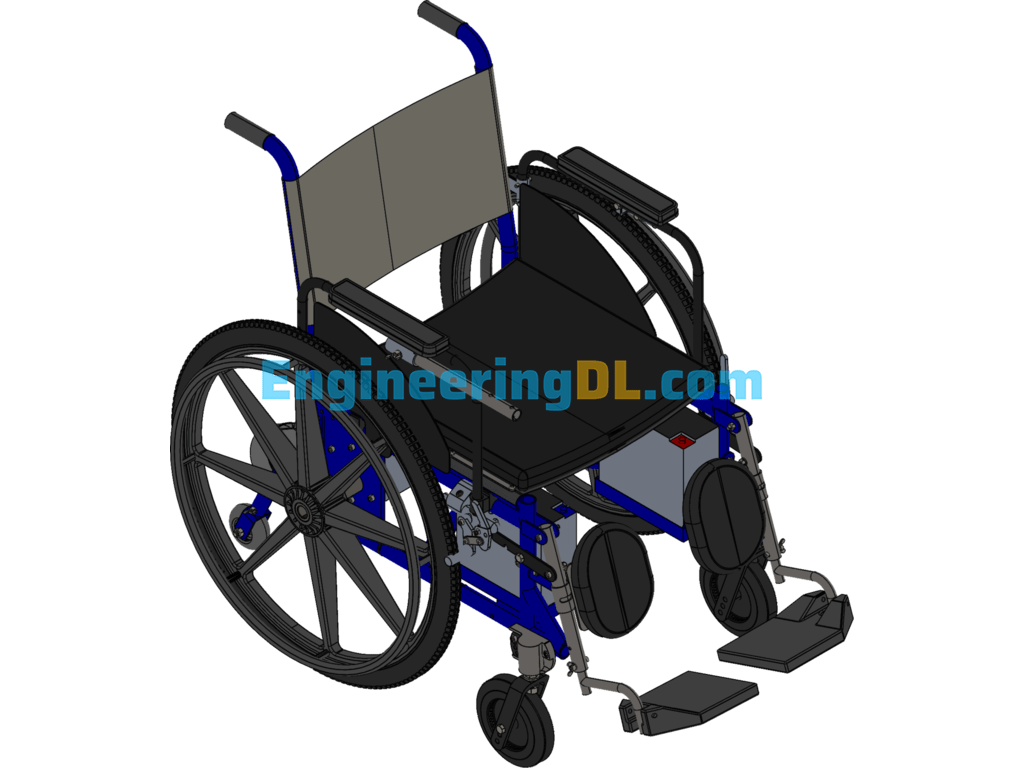 Multifunctional Electric Wheelchair SolidWorks Free Download