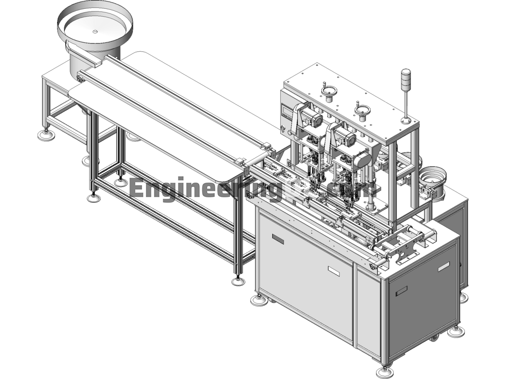 Multi-Head Automatic Locking Screw Machine (SolidWorks, UG(NX), CreoProE), 3D Exported Free Download