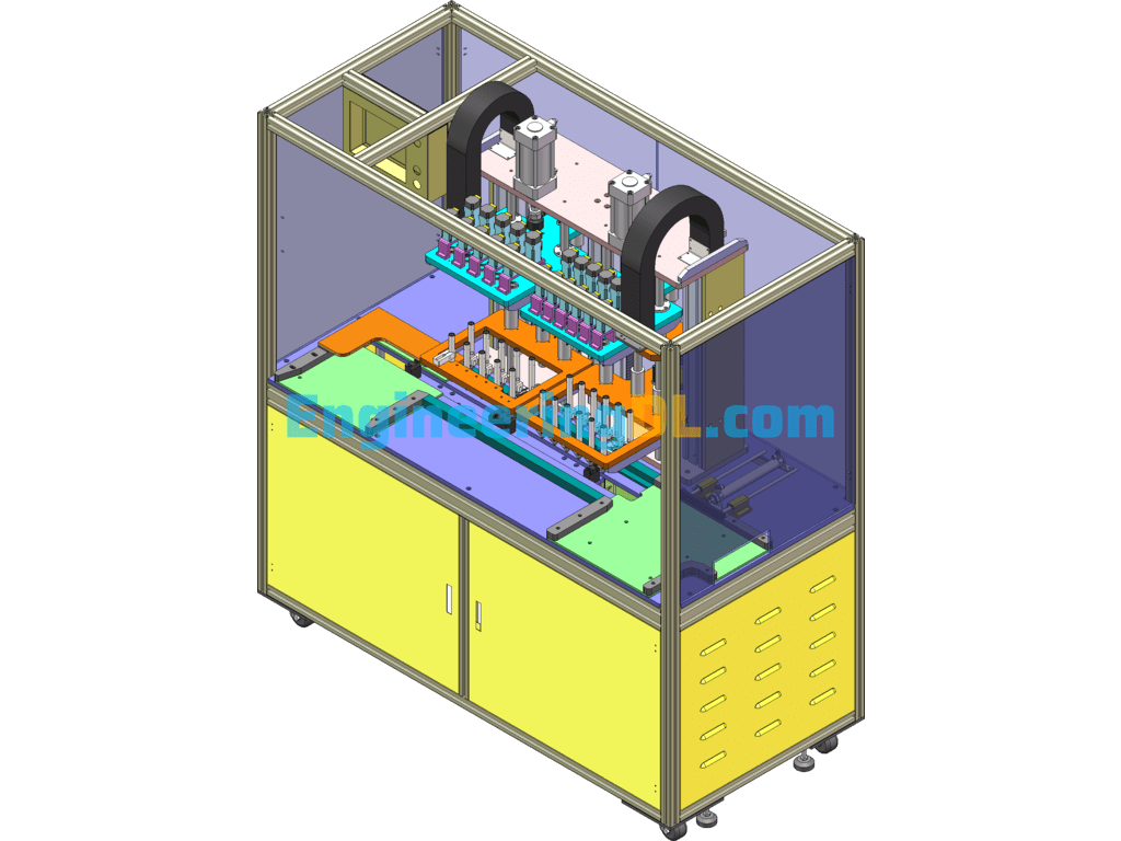 Multi-Head Screw Machine, Automatic LED Panel Screw Locking And Paying Machine SolidWorks Free Download