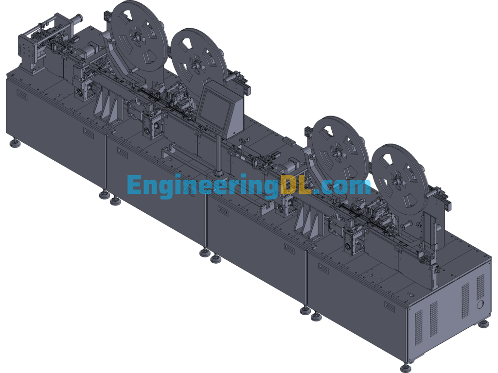 Multi-Station Insert Assembly Machine 3D Exported Free Download