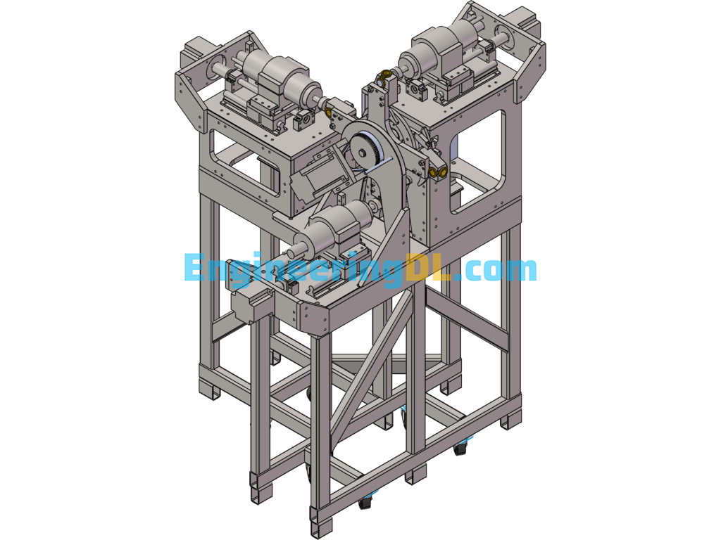 Multi-Station Rotary Transfer Drilling And Tapping Machine SolidWorks, 3D Exported Free Download
