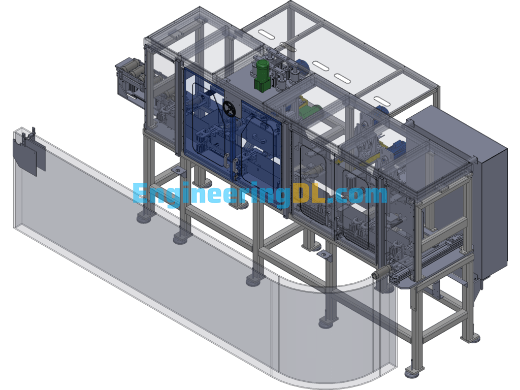 Multi-Station Automatic Polishing Machine SolidWorks, 3D Exported Free Download