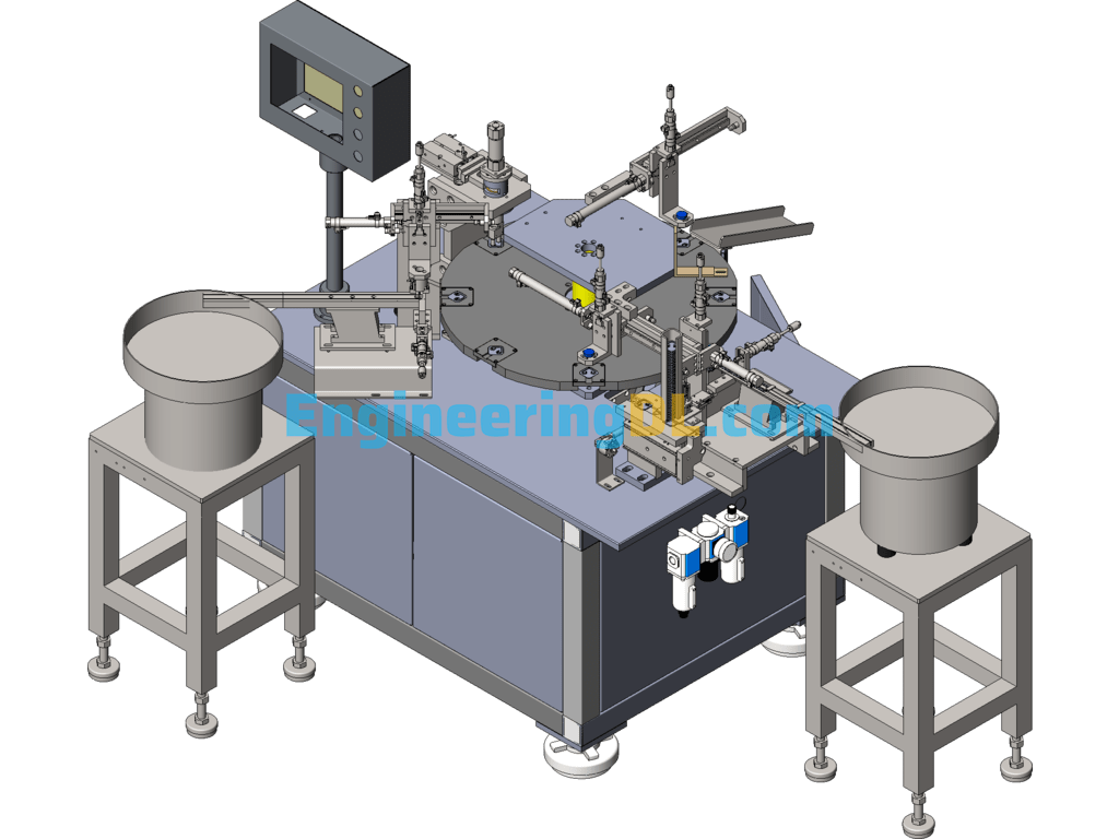 Multi-Station Aluminum Riveting Machine SolidWorks Free Download
