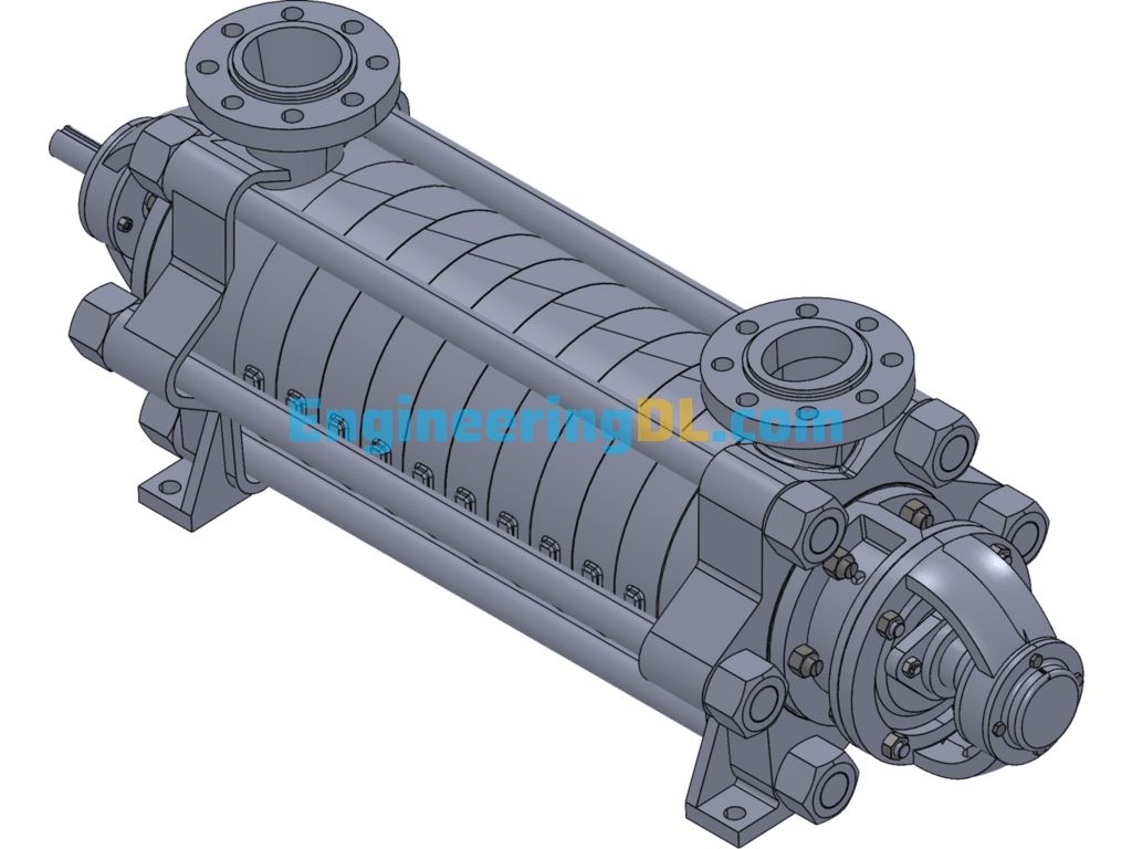 Multi-Stage Feed Pump SolidWorks Free Download