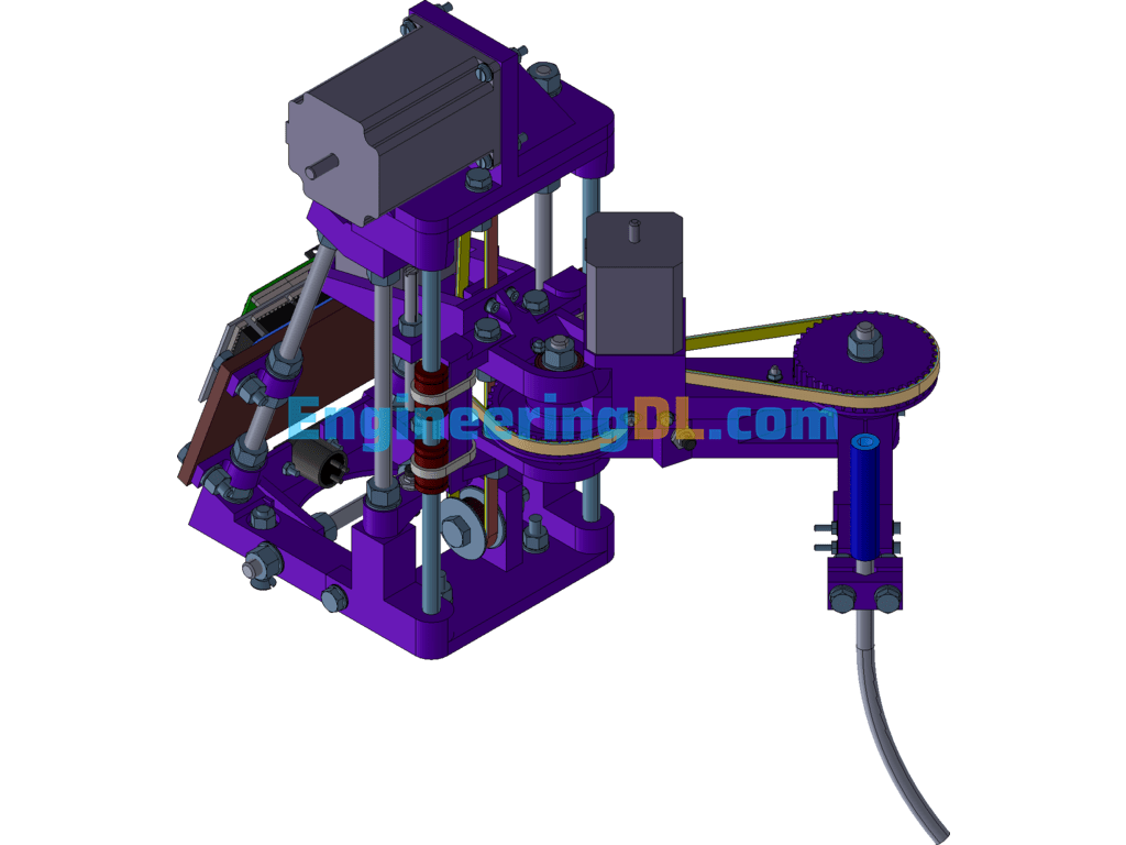 Multi-Angle Robot Dispensing Equipment SolidWorks Free Download