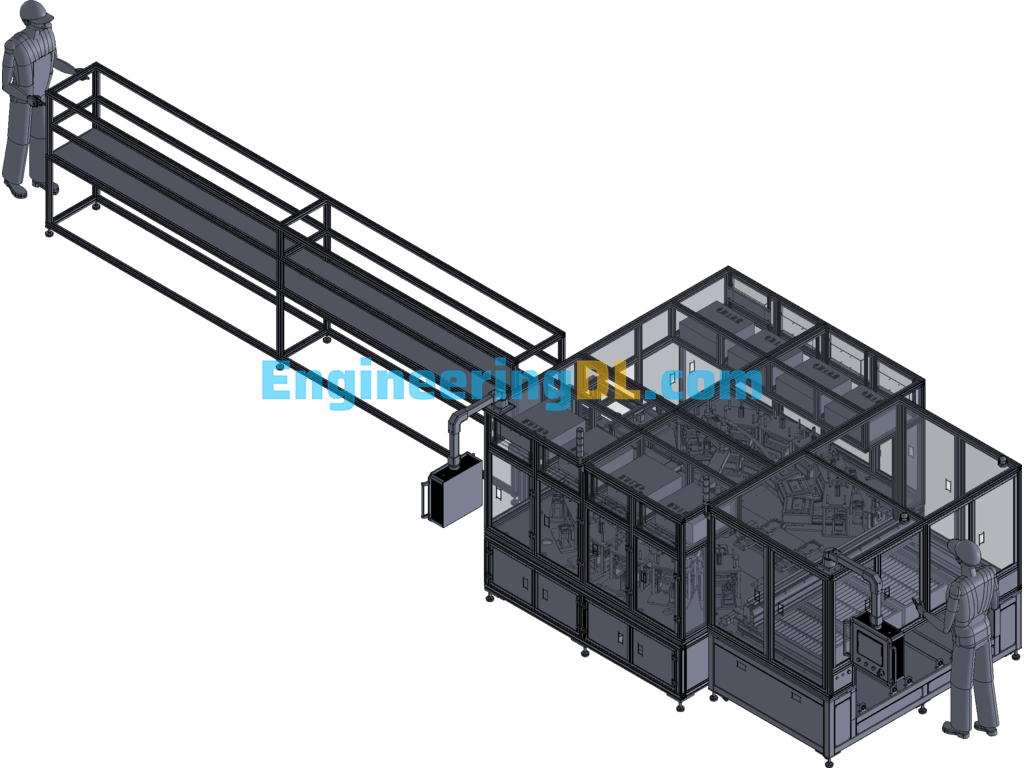 Large Automatic Test Line 3D Exported Free Download