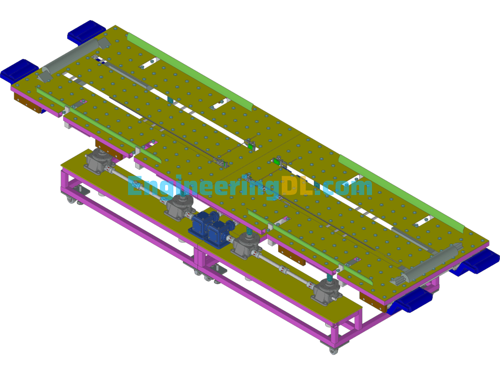 Large-Scale Flexible Lifting And Translating Feeding Platform Equipment Design 3D Exported Free Download