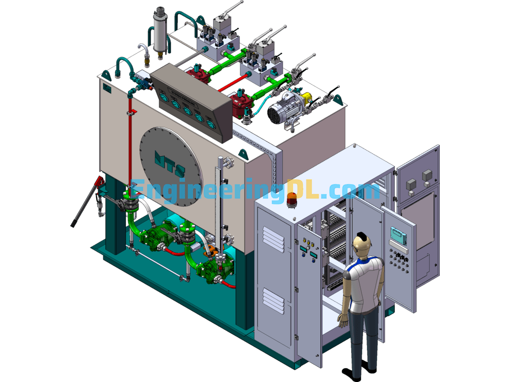 Large Hydraulic Workstation (Complete Set) SolidWorks Free Download