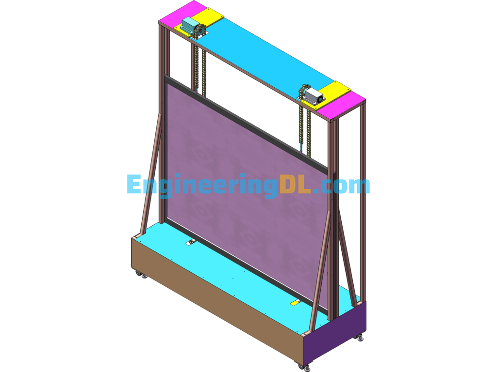 Large Electronic Mobile Screen 3D + BOM List SolidWorks Free Download