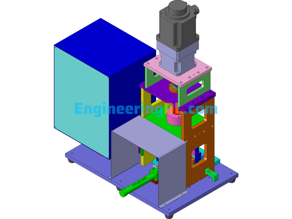 High Torque Press With Gearbox SolidWorks Free Download