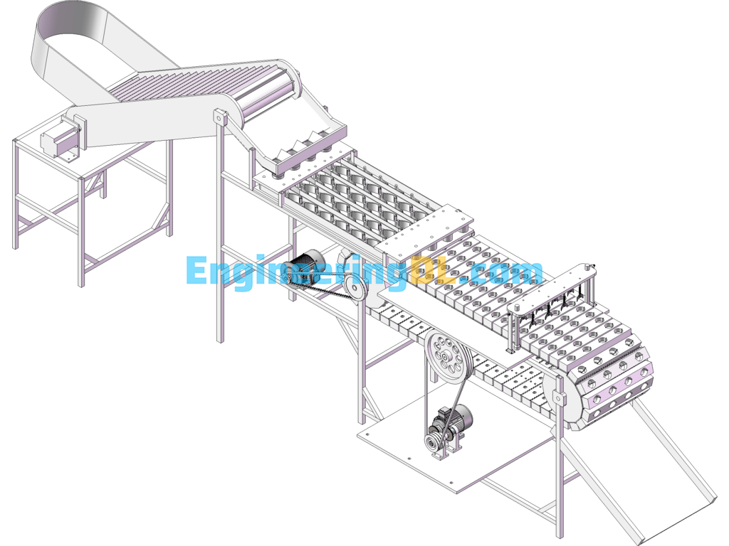 Design Of Large Apricot Chopping And Enucleating Machine SolidWorks, AutoCAD, 3D Exported Free Download