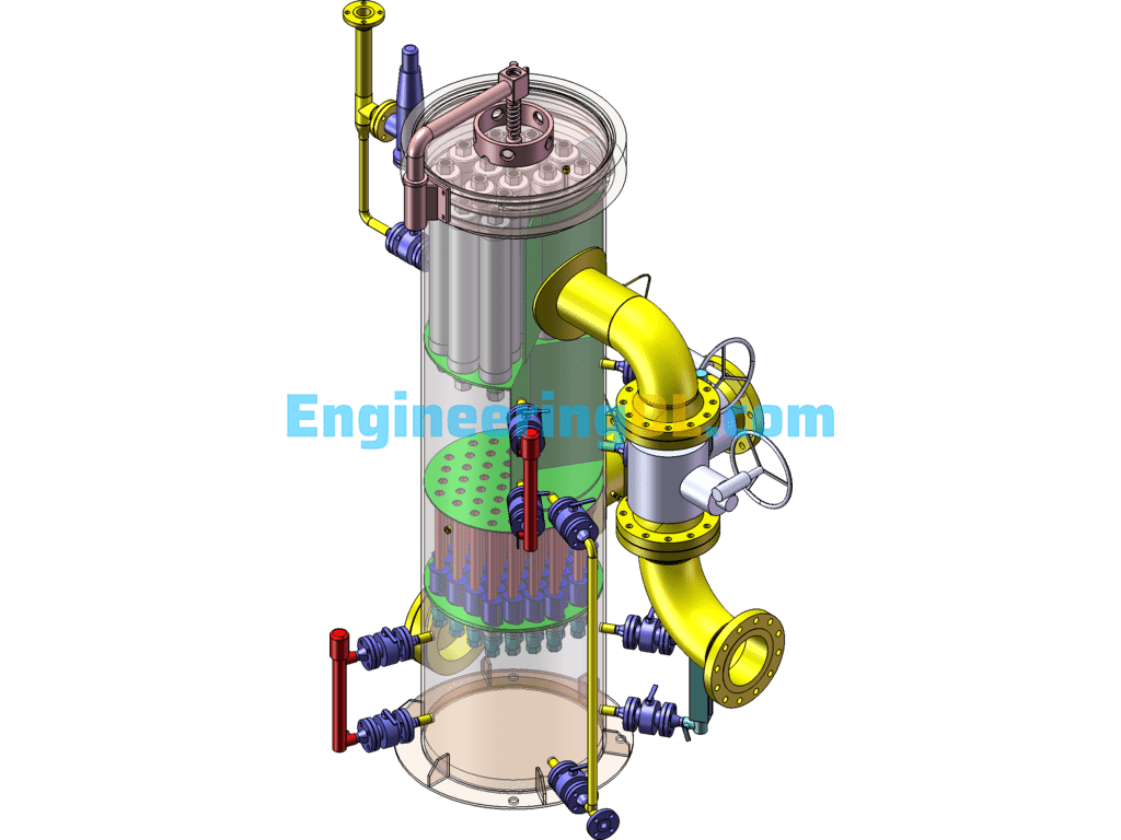 Natural Gas Dewatering Cyclone Filter SolidWorks Free Download