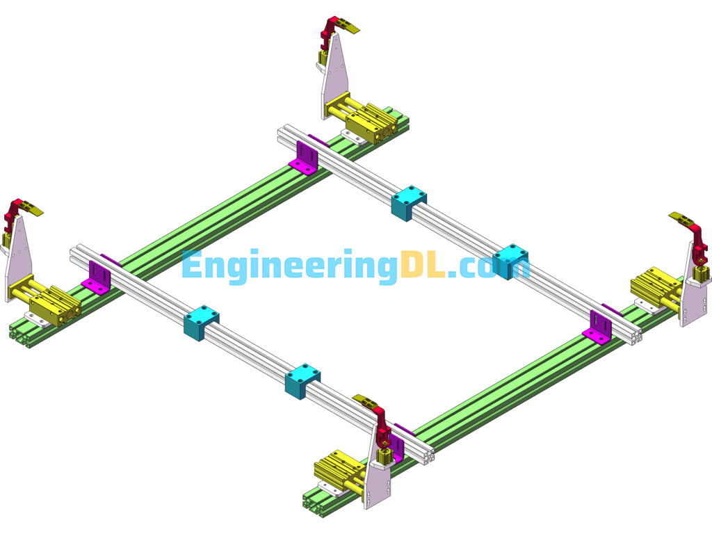 Clamping And Lifting Machine (PcB Laminated Clamping) SolidWorks, AutoCAD Free Download