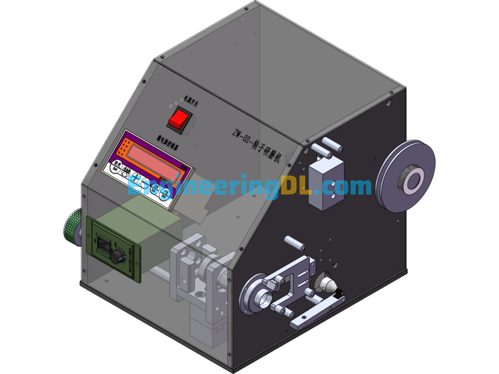 Collet Type Rotor Polishing Machine SolidWorks, 3D Exported Free Download