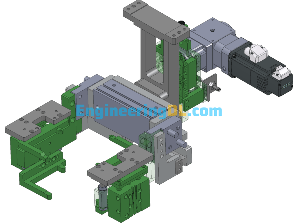 Clamping Rotary Assembly (Actual Production) SolidWorks, 3D Exported Free Download