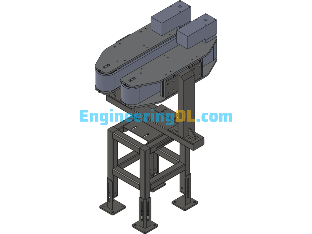 Bottle Clamping Machine Conveyor SolidWorks Free Download