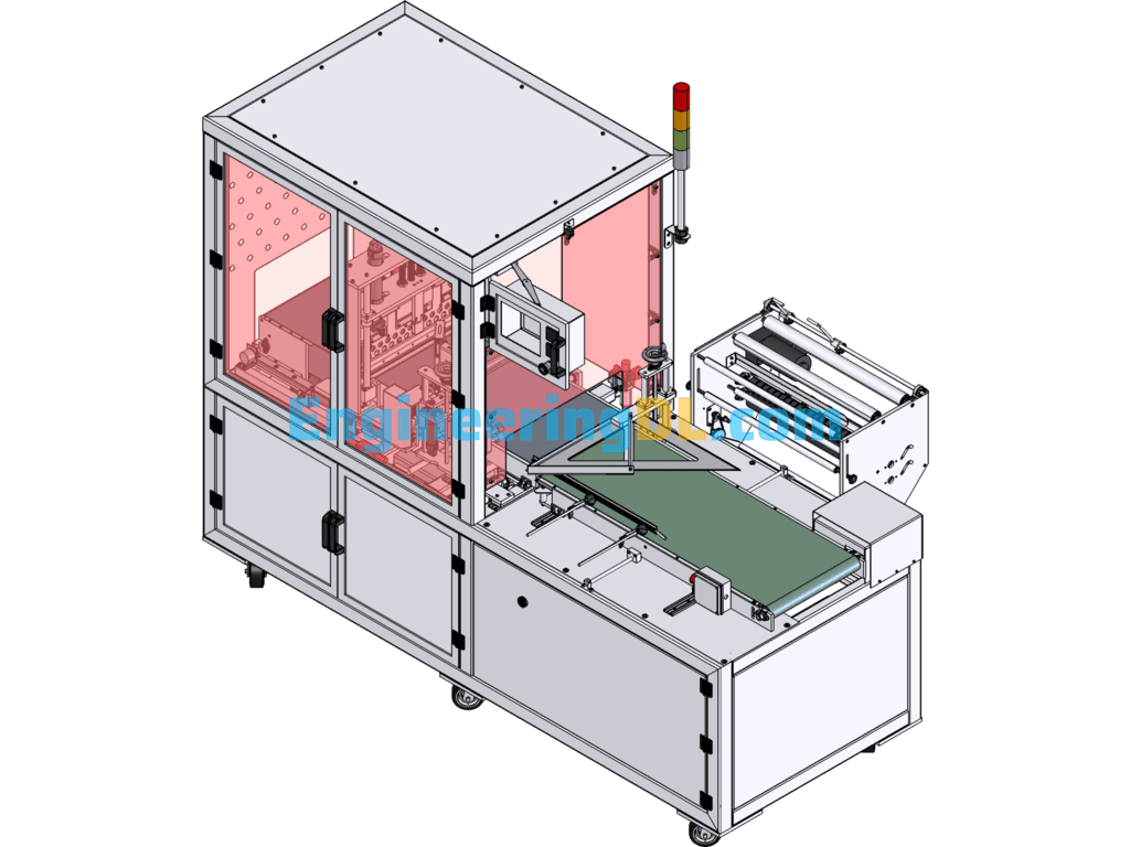 Sleeving And Cutting Machine SolidWorks, 3D Exported Free Download