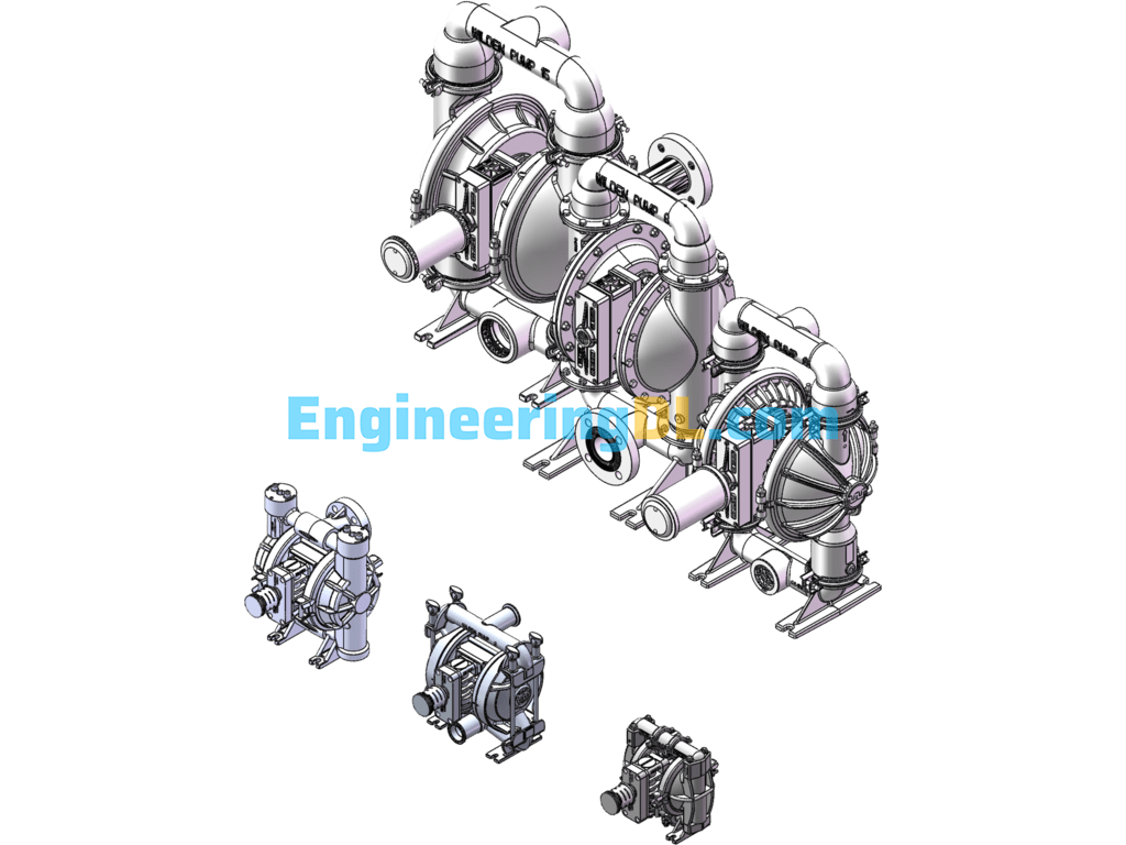 Wilton Diaphragm Pumps SolidWorks, 3D Exported Free Download