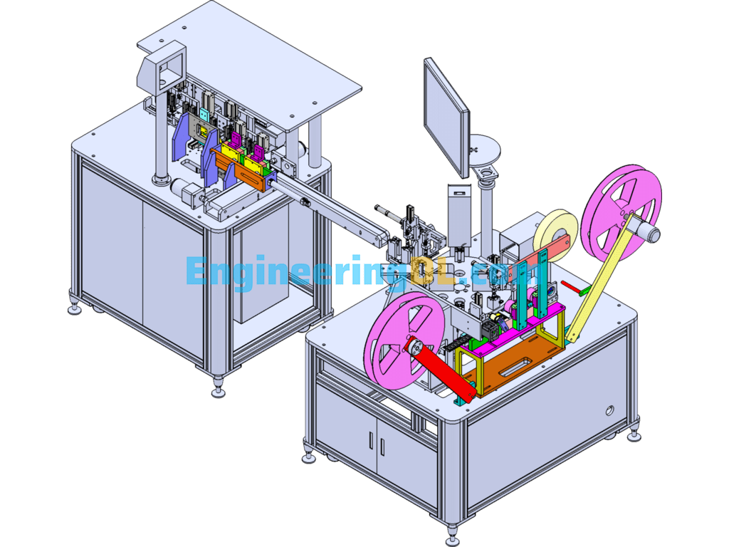 Yu Ball 244 Series HDMI Test Packing Machine SolidWorks, 3D Exported Free Download