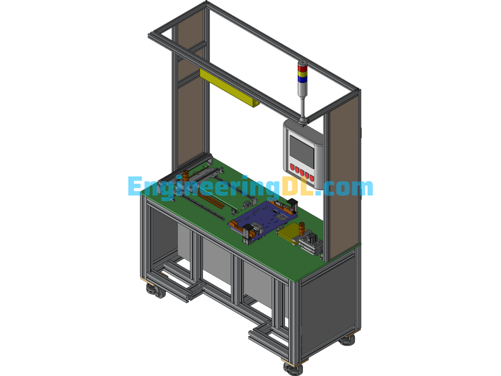 Airbag Folding Semi-Automatic Machine 3D Exported Free Download