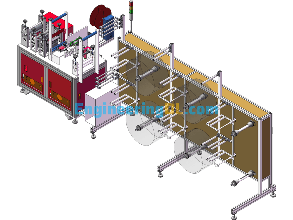 Complete 3D Drawing Of N95 Mask Machine Punching Machine SolidWorks, 3D Exported Free Download