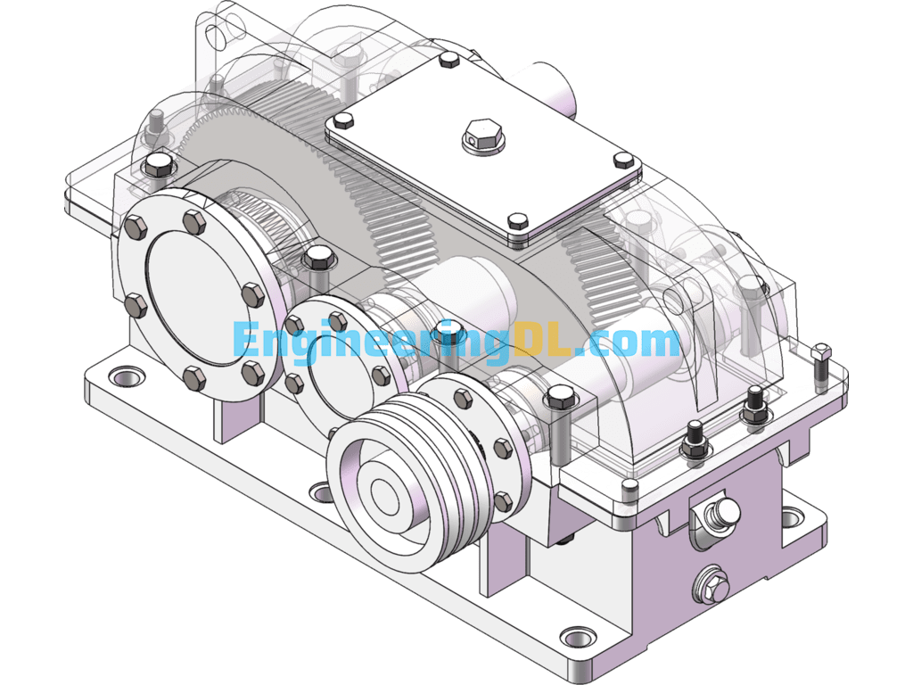 Complete Speed Reducer Course Design (Liaoning University Of Technology) SolidWorks, AutoCAD, 3D Exported Free Download