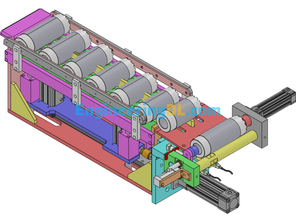 Stator Load Unloading Assembly Machine SolidWorks, 3D Exported Free Download