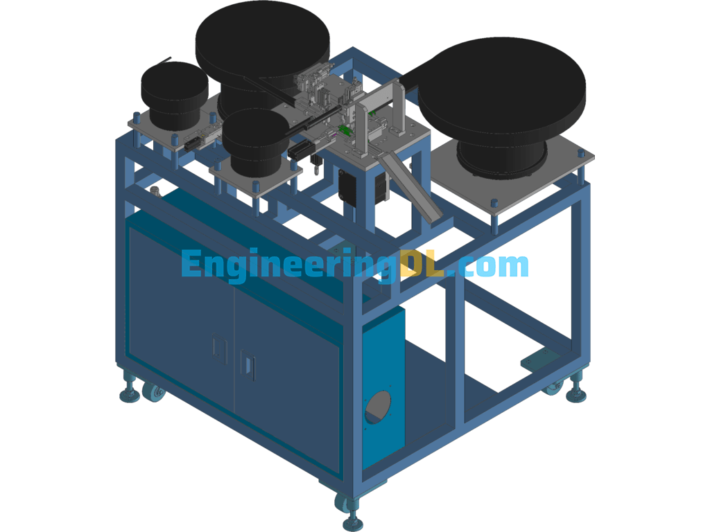 Button Assembly Machine For Furniture Industry AutoCAD, 3D Exported Free Download