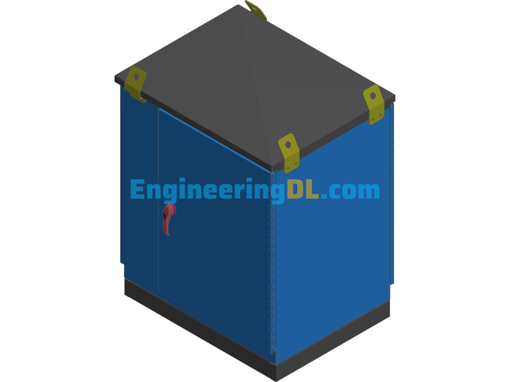 Sealed Sheet Metal Case 3D Exported Free Download