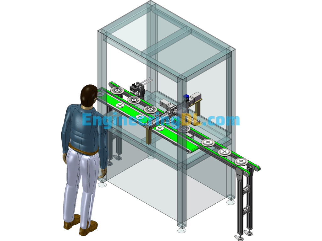Guide Wheel Assembly Table Auto Guide Wheel Assembly Automation Equipment SolidWorks, 3D Exported Free Download
