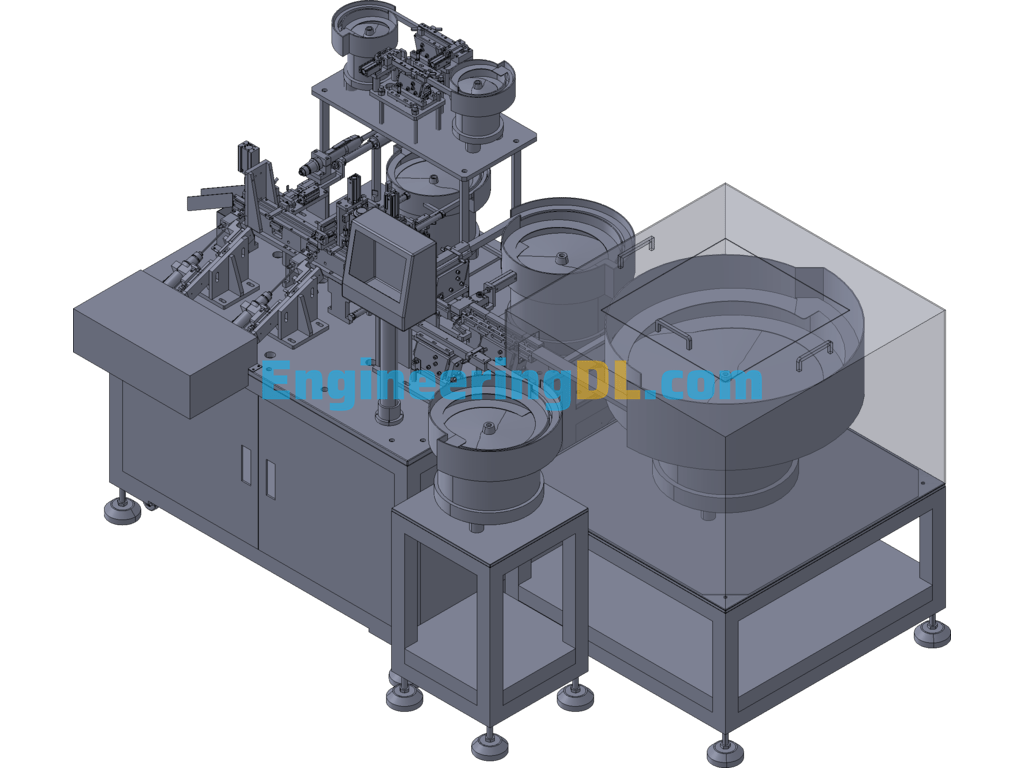 Small Five-Hole Socket Assembly Machine 3D Exported Free Download
