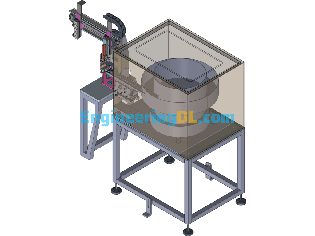 Small Product Loading Machine (CreoProE), 3D Exported Free Download