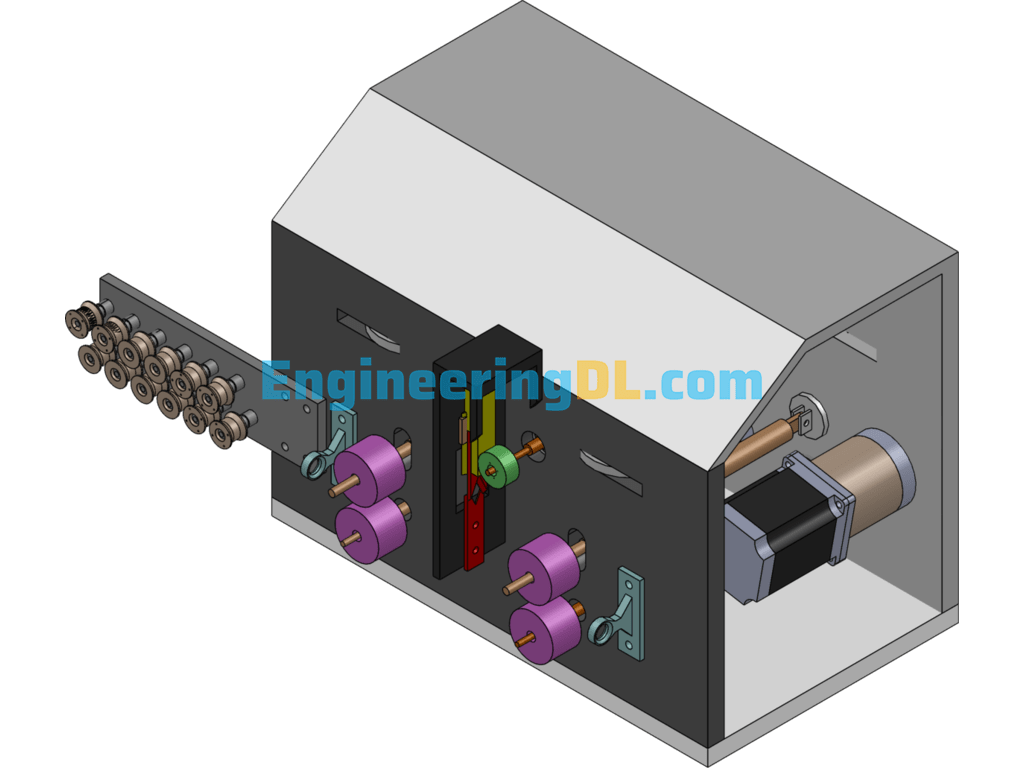 Small Wire Stripping Machine SolidWorks Free Download