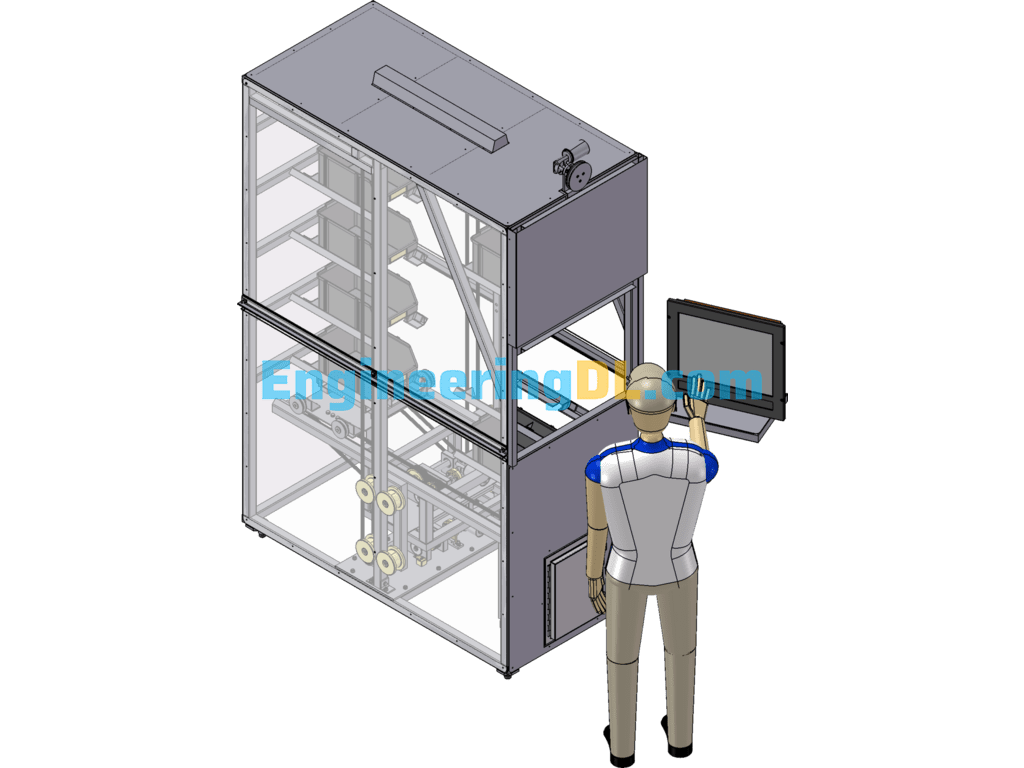 Small Vertical Stacker SolidWorks Free Download