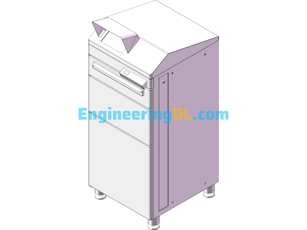Small Household Intelligent Express Mail Box (Front Delivery Type) SolidWorks Free Download