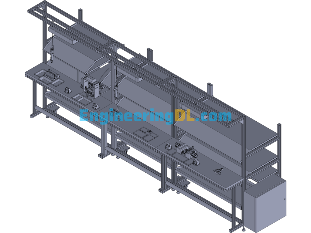 Small Contactor Automatic Assembly Line Out Of The Map Can Be Processed 3D Exported Free Download