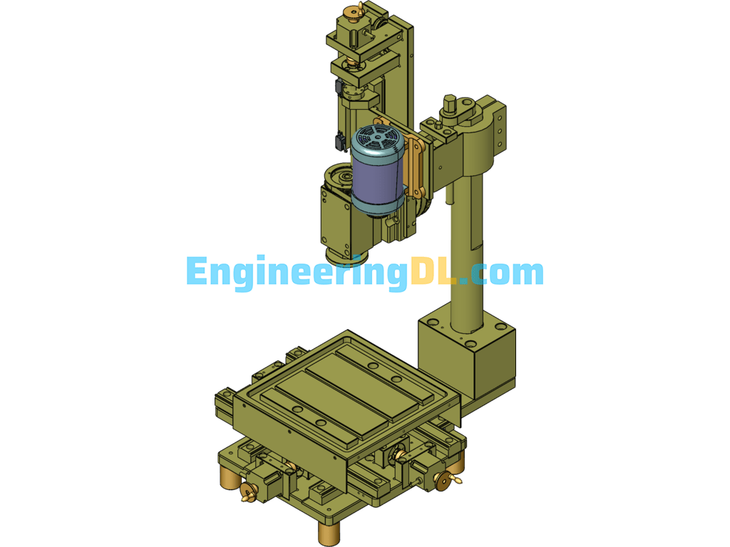 Small Tabletop Milling Machine SolidWorks Free Download