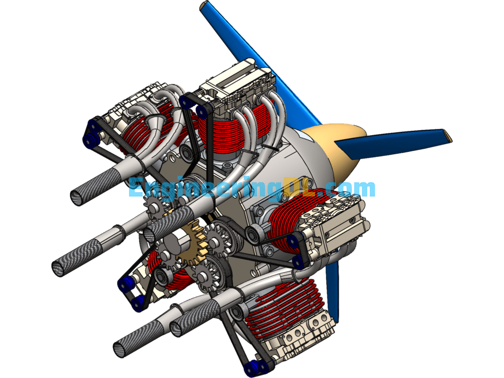 Small Aircraft Engines SolidWorks Free Download