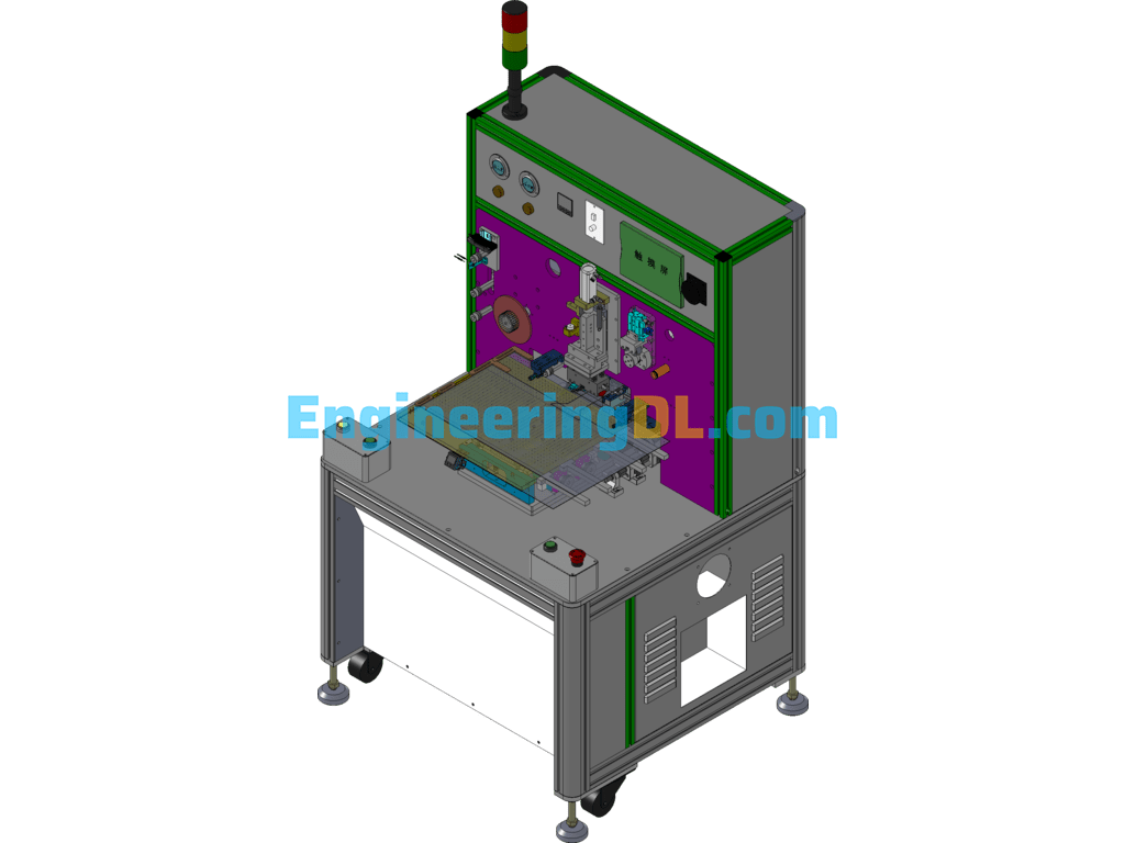 Small Size ACF Pre-Pressing Machine SolidWorks Free Download