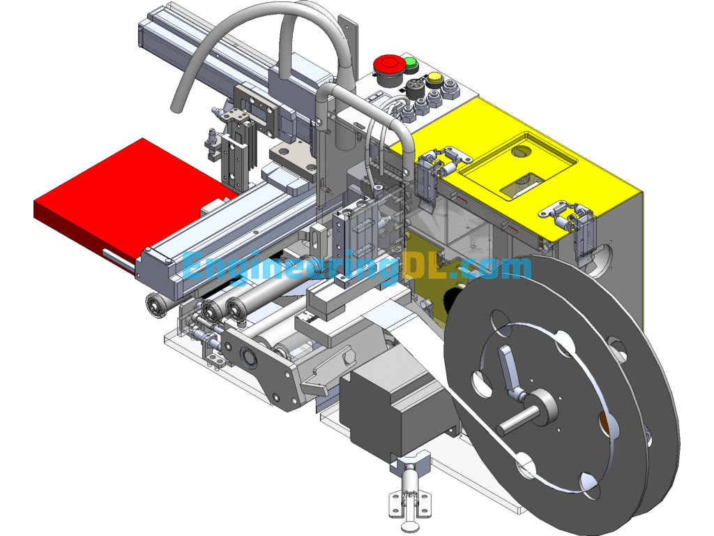Little Monster Labeling And Peeling Mechanism SolidWorks, 3D Exported Free Download