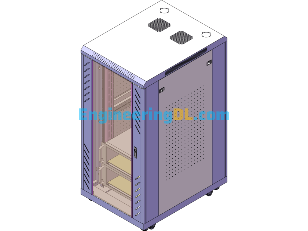 Small Box Power Box Outdoor Box SolidWorks, AutoCAD, 3D Exported Free Download