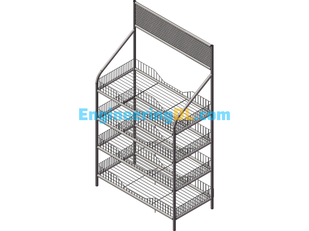 Small Iron Shelves SolidWorks, 3D Exported Free Download